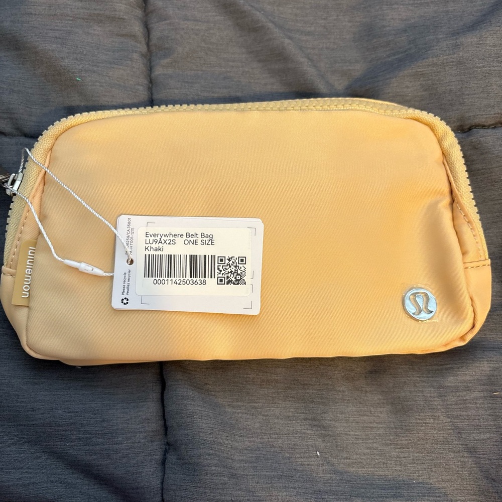 Lululemon Khaki/Yellow Belt Bag